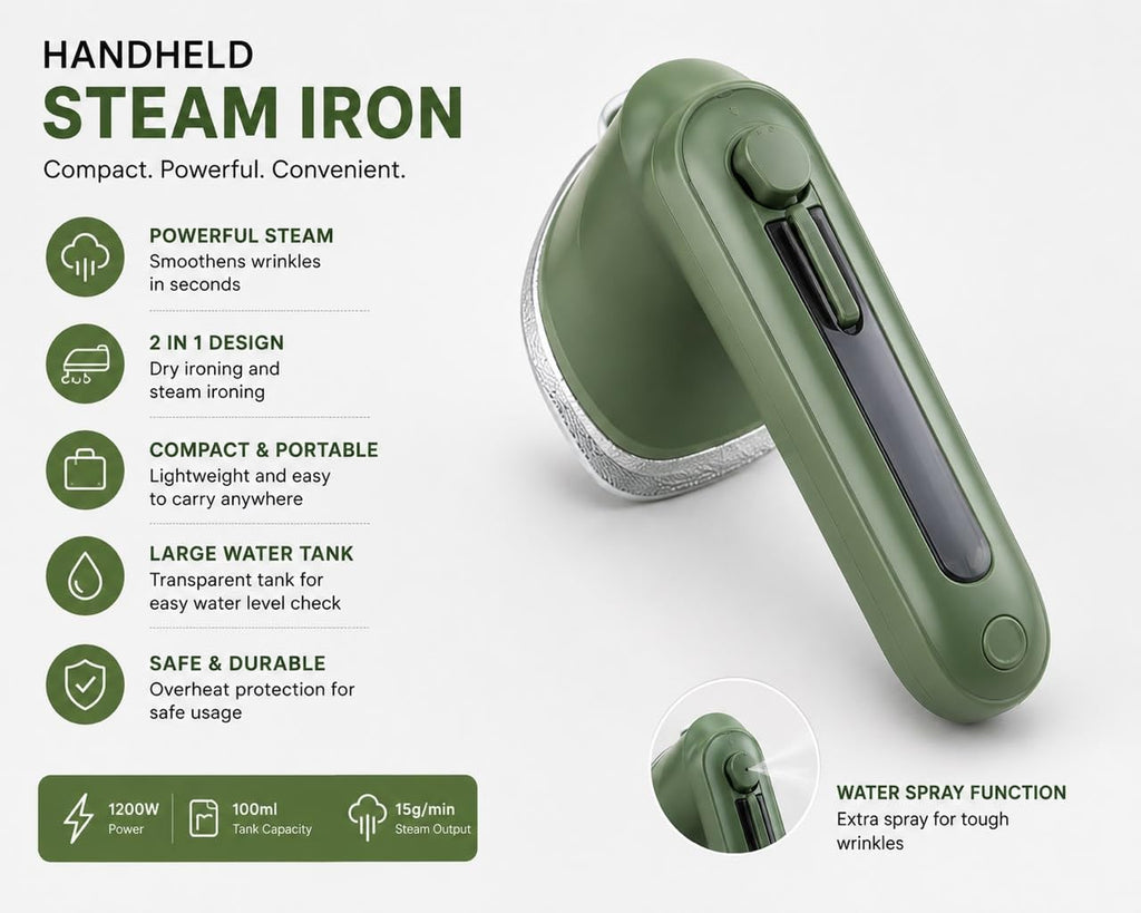 Portable Handheld Garment Steamer Iron